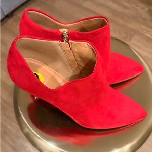 Jessica Simpson Bold Red Heeled Boots